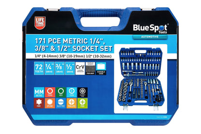 BlueSpot 171 Piece Socket Set - Lifetime warranty