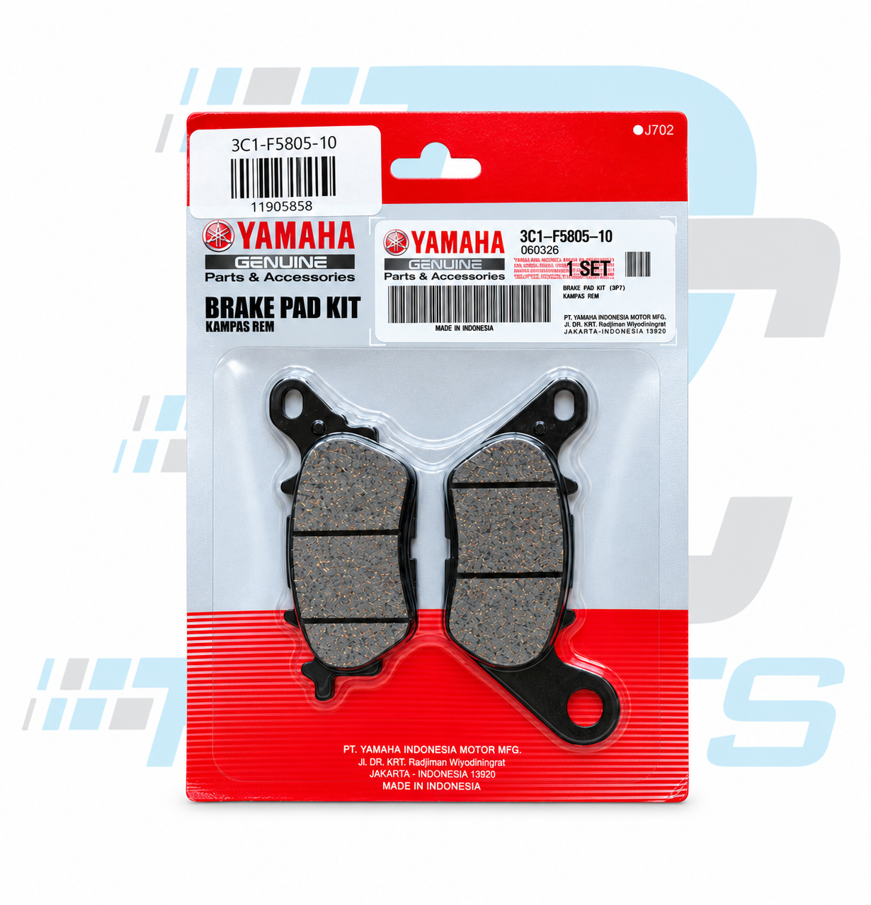 Yamaha Nmax 2015 – 2020 Rear Brake Pads
