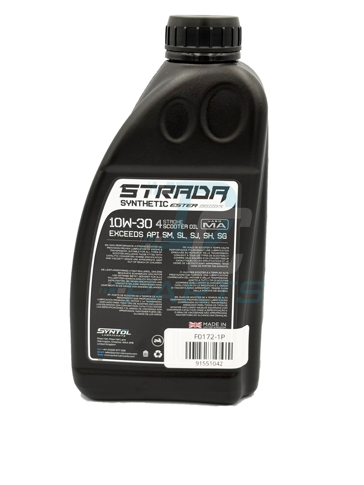 Syntol Strada Scooter 4T 10W-30 1 Litre Synthetic Oil