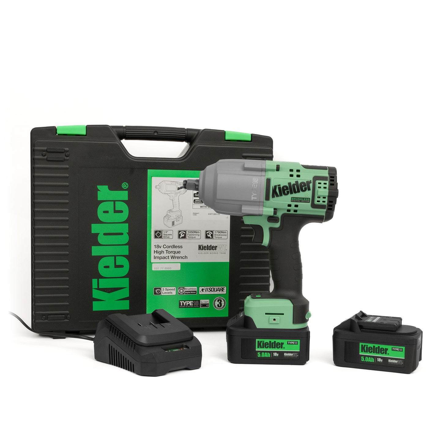TYPE18 18v 1/2" High Torque Impact Wrench (Kit)