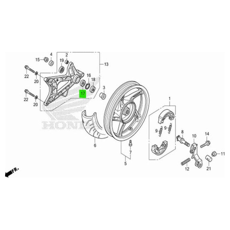 Honda PCX Rear Wheel Swing Arm Bearing - DC Parts